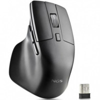 Raton NGS Hit-rb Ergonomico Recargable Bt Wireless Multi Black