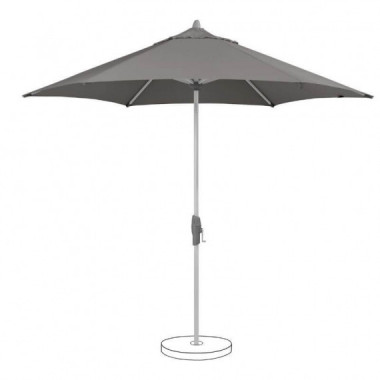 Parasol de  Jardín Shell Turn 300 Cm ø Gris Piedra Suncomfort® By Glatz®  SUN CONFORT