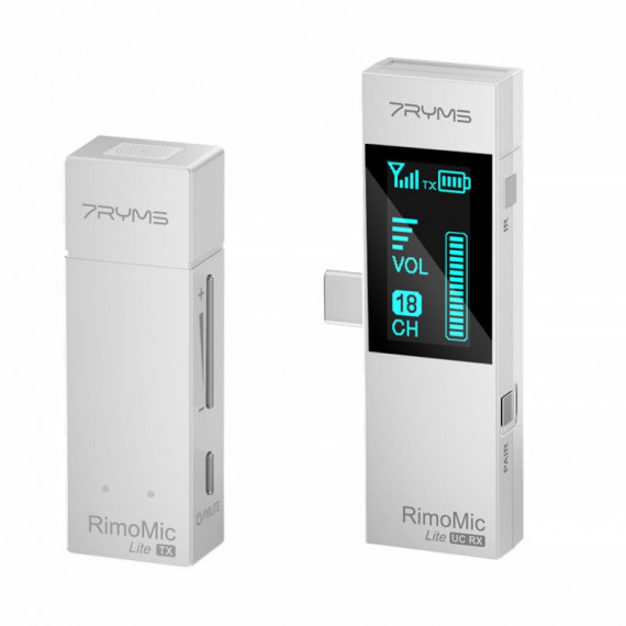 Mini Micrófono Inalámbrico 7RYMS Rimomic Lite (usb C/ A)blanco