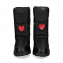 1/2 Bota Presky Nylon Oro+negro  LOVE MOSCHINO