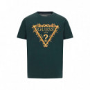 Camiseta con Triángulo Logo de GUESS