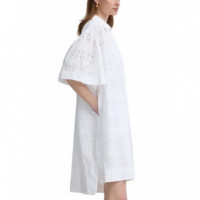 KARL LAGERFELD - Sslv Embroidery Shirt Dress - 100 - 241W1306/100