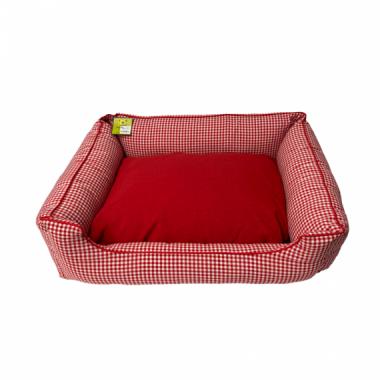 Kbc Cuna Vichy Rojo 50*42*21 Cm  KUBICHOS