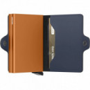 Twinwallet Matte Night Blue-orange  SECRID