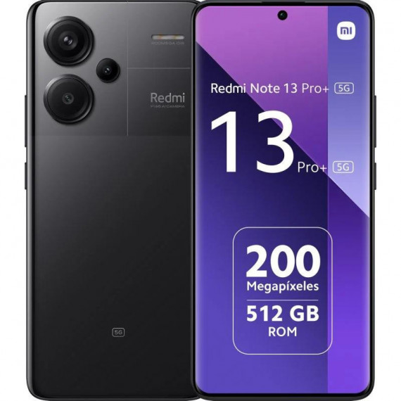 Smartphone XIAOMI Redmi Note 13 Pro+ 6.67 FHD+12GB/512GB/200MP/NFC/5G Black