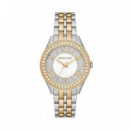 Reloj Plateado Linea Dorada  MICHAEL KORS