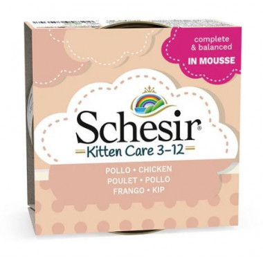 SCHESIR Gato Kitten Mousse de Pollo 3-12