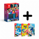 NINTENDO Switch Oled 64GB + Mario Kart 8 + Pack de Sonic