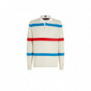 Sueter Cable Stripe L/s Rugby  TOMMY HILFIGER