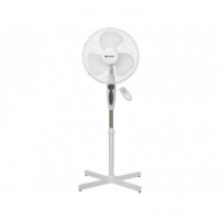 PLATINET Ventilador PRSF16G de Pie con Mando a Distancia Blanco