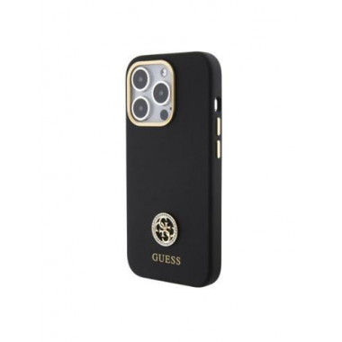 GUESS Funda Iphone 15 Pro Max Trasera Negro Silicona