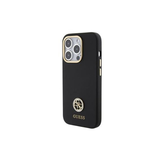 GUESS Funda Iphone 15 Pro Max Trasera Negro Silicona