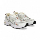 Deportivo Vivo Marron Malla Blanco  NEW BALANCE