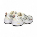 Deportivo Vivo Marron Malla Blanco  NEW BALANCE