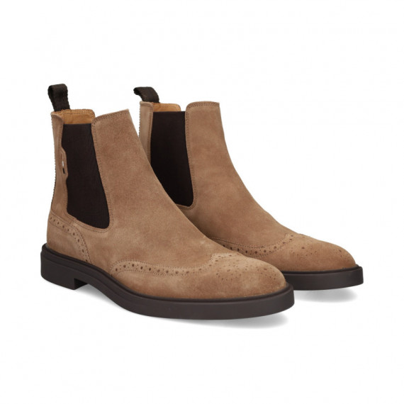 Botin Elasticos Lados ante Beige  HUGO BOSS