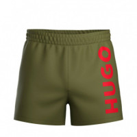 Bañador Tipo Shorts con Forro Integral y Logo Vertical  HUGO BOSS