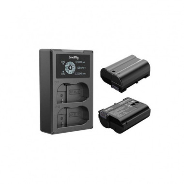 SMALLRIG 2 Baterías y Cargador Dual Kit EN-EL15 ID3820