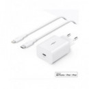 LEKUS Cargador Red Ultrarrapido Usb-c+ Cables Datos Tipo C/m a Lightning/m L 20W WC231CL Blanco