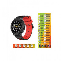 SAMI Reloj Inteligente Jelly WS-2385NG con Gps/resistente Agua/sueño/cardiaco/oxigeno Negro