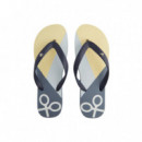 Sandalias SILBON Hombre Chanclas Fantasia Amarillo