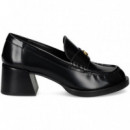 Mocasin Aplique Piel Negro  COACH