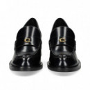 Mocasin Aplique Piel Negro  COACH