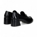 Mocasin Aplique Piel Negro  COACH