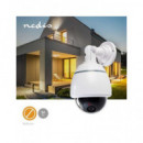 NEDIS Camara Seguridad Falsa Tipo Domo con Luz Led a Pilas DUMCF50WT