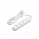 Aigostar Regleta 6 Enchufes Schucko con Interruptor 3680W 1.5MTRS Blanco  LALO