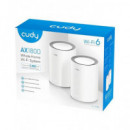 CUDY Sistema Wifi Mesh Pack 2 AX1800 2XRJ45 M1800