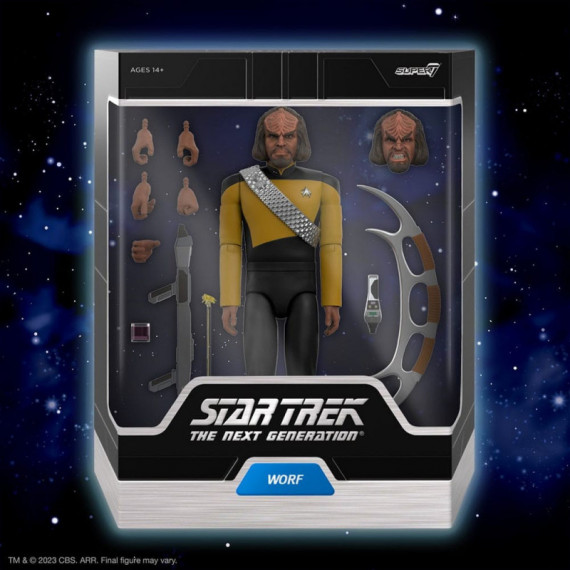 Figura Worf Star Trek The Next Generation  SUPER 7