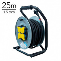 Enrollador de Cable Metálico 25 Mts 1.5MM VOLTEN