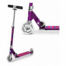 Patinete Sprite Lila Led  M-CRO