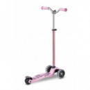 Patinete Maxi Deluxe Pro Led Rosa  M-CRO