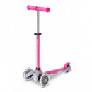 Patinete Mini Deluxe Flux Led Neochrome Rosa  M-CRO