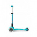 Patinete Mini Deluxe Plegable Led Aqua  M-CRO