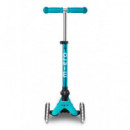 Patinete Mini Deluxe Plegable Led Aqua  M-CRO