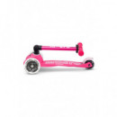 Patinete Mini Deluxe Plegable Led Rosa  M-CRO