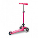 Patinete Mini Deluxe Plegable Led Rosa  M-CRO