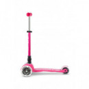 Patinete Mini Deluxe Plegable Led Rosa  M-CRO