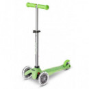 Patinete Mini Deluxe Glow Led Verde Lima  M-CRO