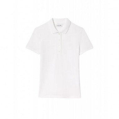 Polos Polo LACOSTE de Mujer en Piqué de Algodón Stretch Blanco