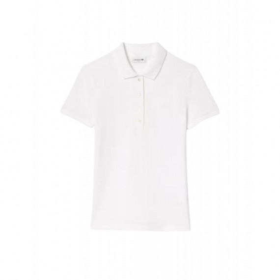 Polos Polo LACOSTE de Mujer en Piqué de Algodón Stretch Blanco