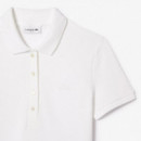 Polos Polo LACOSTE de Mujer en Piqué de Algodón Stretch Blanco