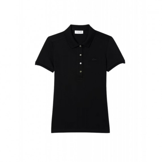 Polos Polo LACOSTE de Mujer en Piqué de Algodón Stretch Negro