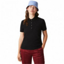 Polos Polo LACOSTE de Mujer en Piqué de Algodón Stretch Negro