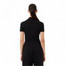 Polos Polo LACOSTE de Mujer en Piqué de Algodón Stretch Negro