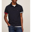 TOMMY HILFIGER - Flag Cuff Slim Polo - DW5 - F|MW0MW35601/DW5