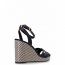 TOMMY HILFIGER - Im Raffia Sandal - DW6 - F|FW0FW08224/DW6