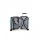 GABOL Trolley Maleta de Mano Pequeño con 4 Ruedas Advance Verde Menta 55X35X21 Cm